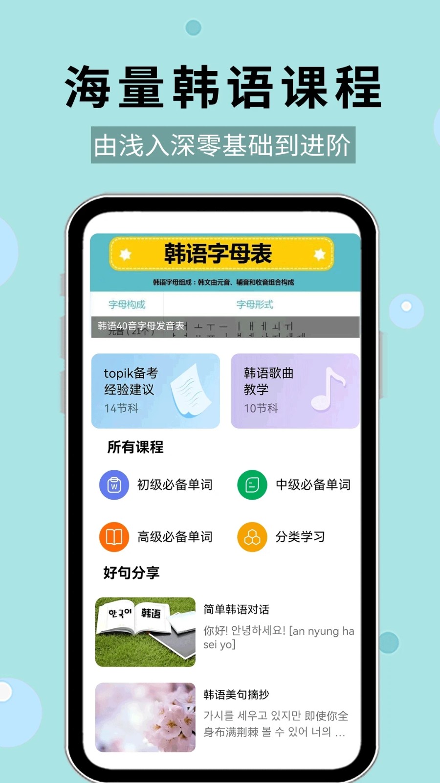 韩语40音app